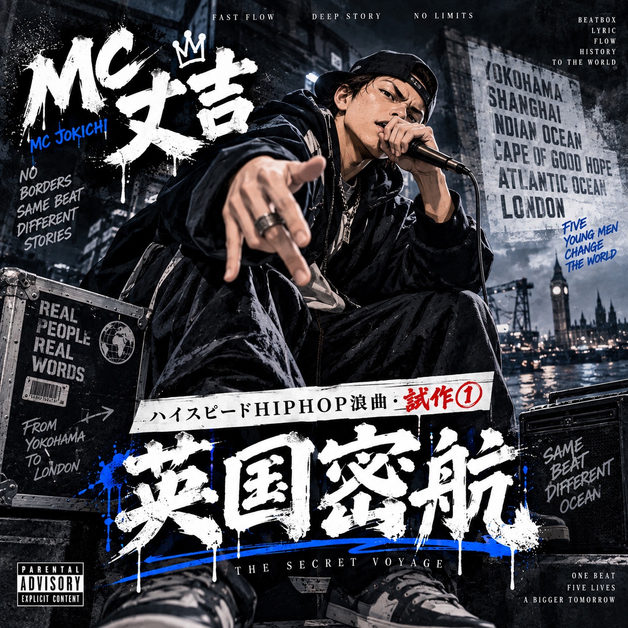 ハイスピードHIPHOP浪曲 試作①  『英国密航』 artwork