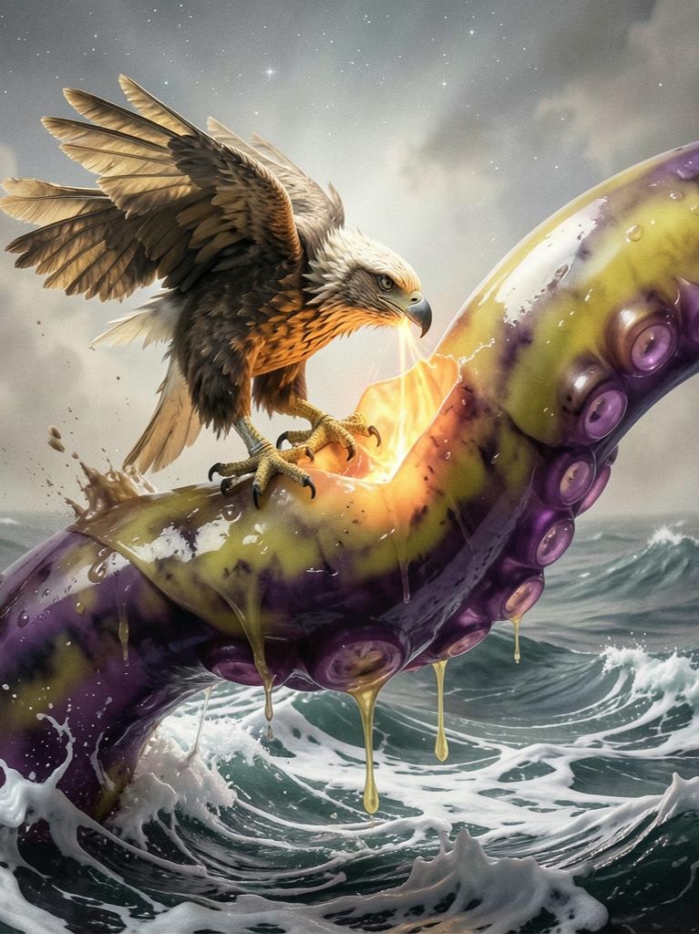 L'Aigle et le Kraken artwork