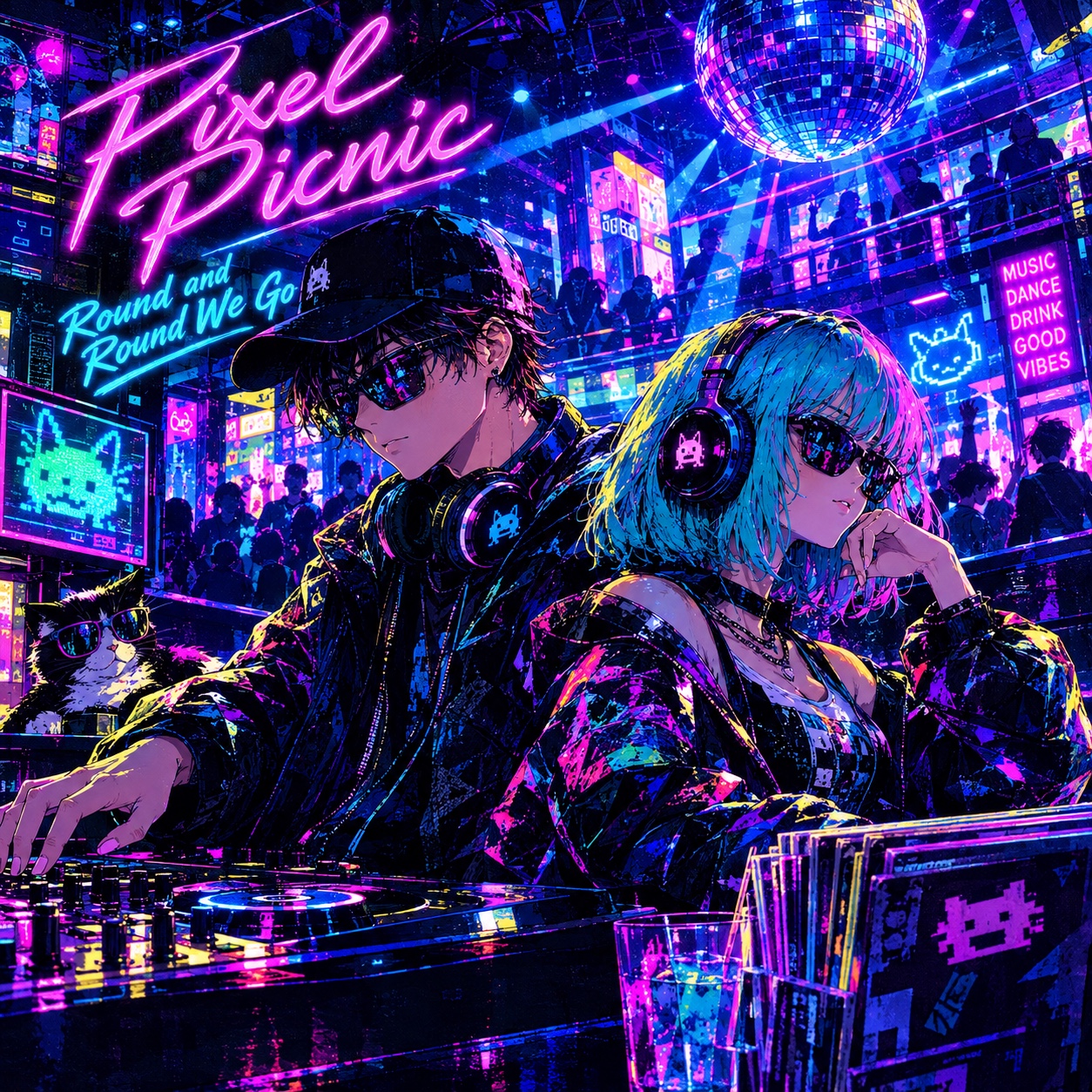 「Round and Round We Go」Pixel Picnic artwork