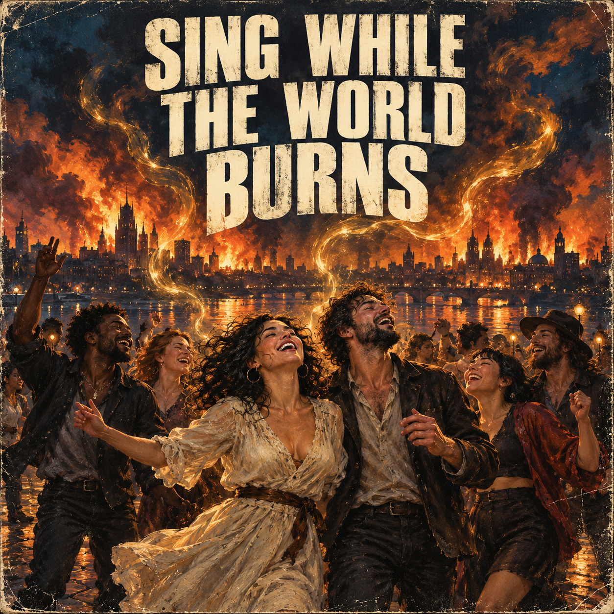 Sing While The World Burns Veesix artwork