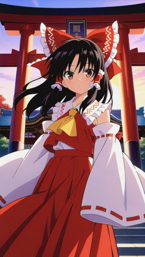 紅白巫女 artwork