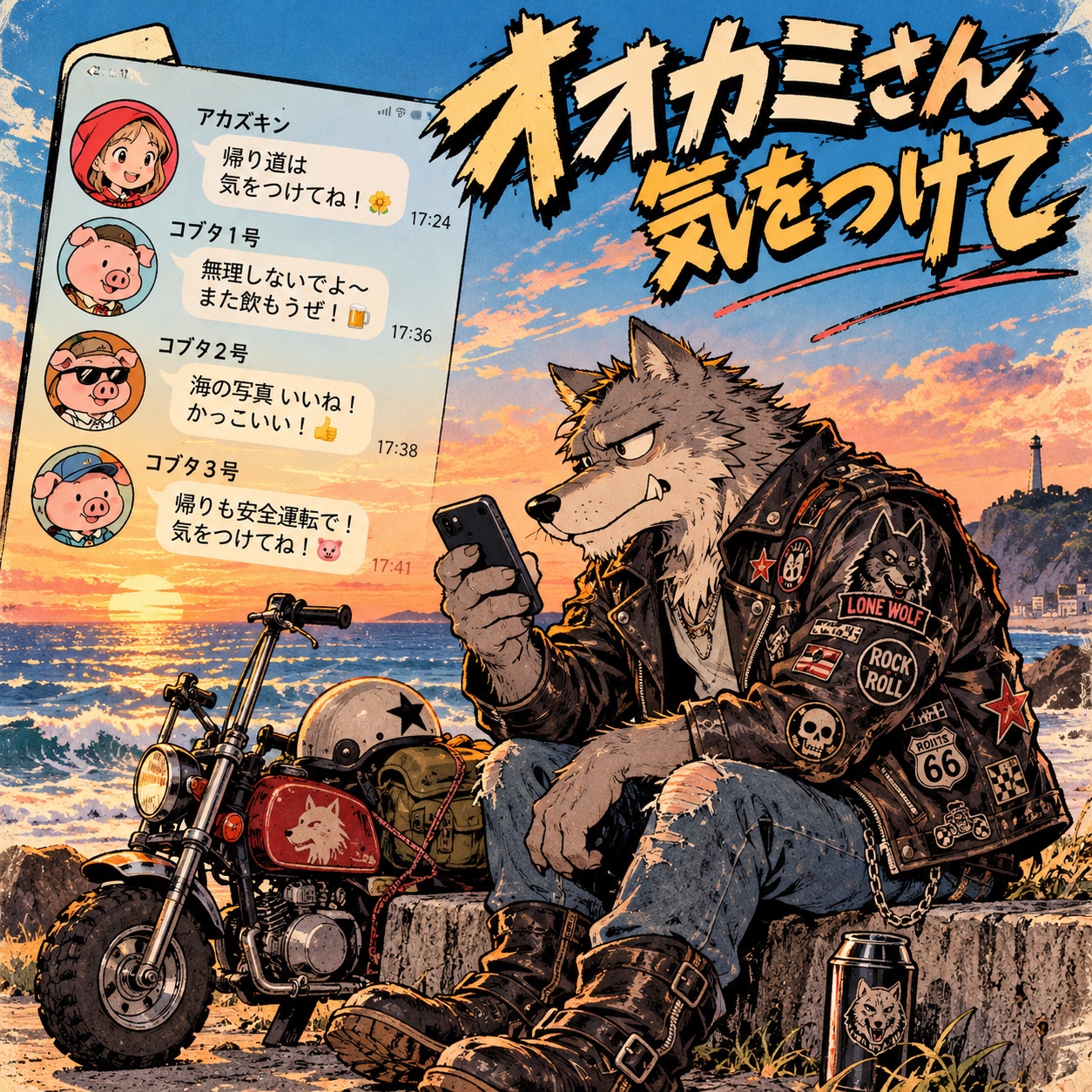 オオカミさん、気をつけて！（狼）#あつうた artwork