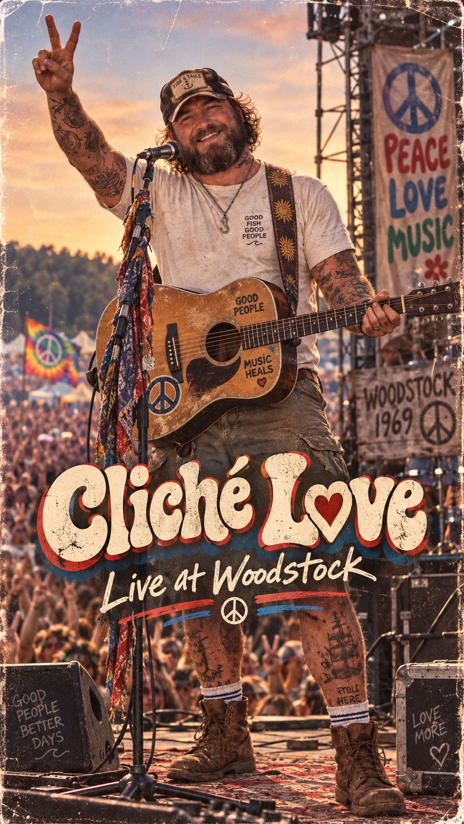 cliche love - live at woodstock artwork