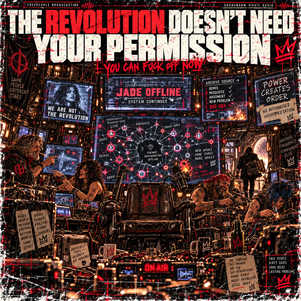 THE REVOLUTION DOESN’T NEED YOUR PERMISSION artwork