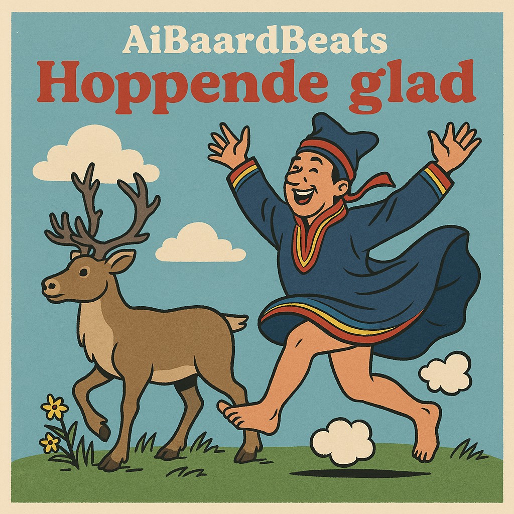 Hoppende glad artwork