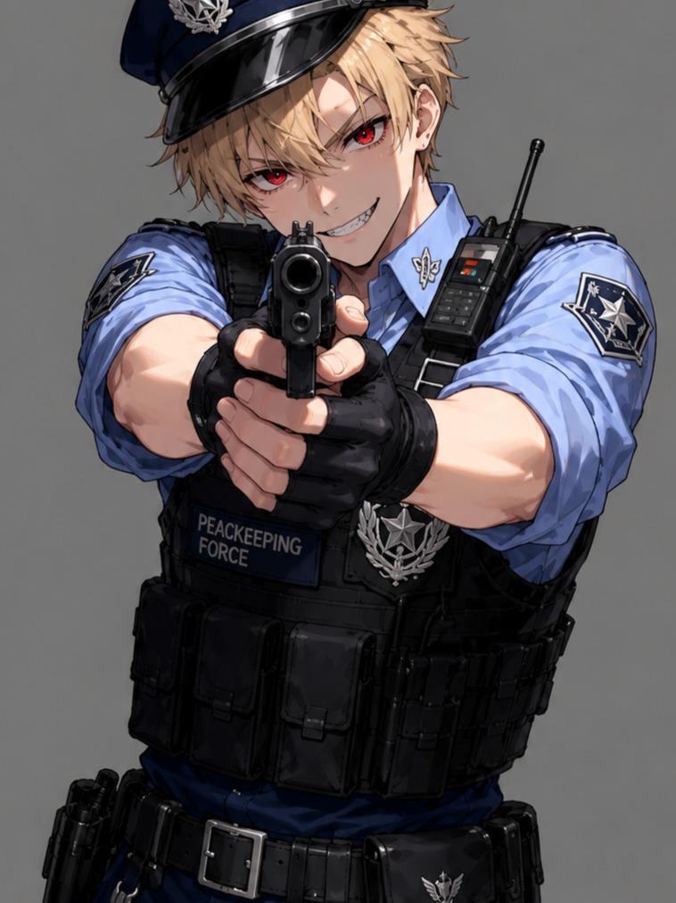 正義の拳銃：(J)警官パロ artwork