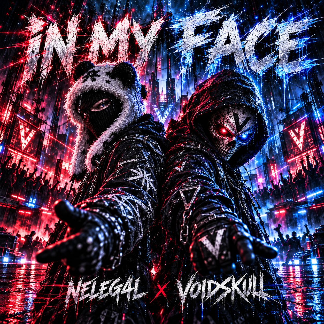NELEG4L × VOIDSKULL — IN MY FACE artwork