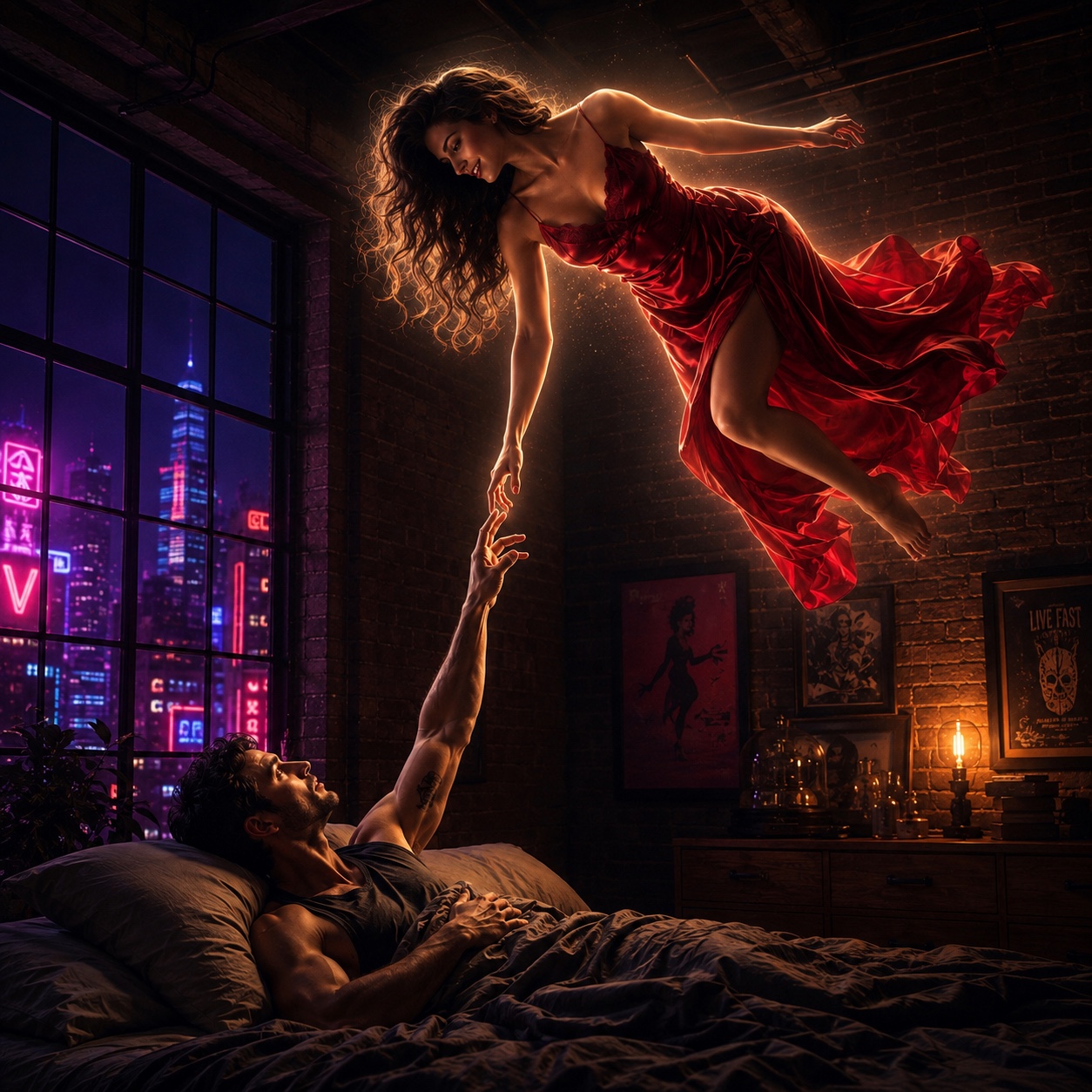 Lady in the night artwork