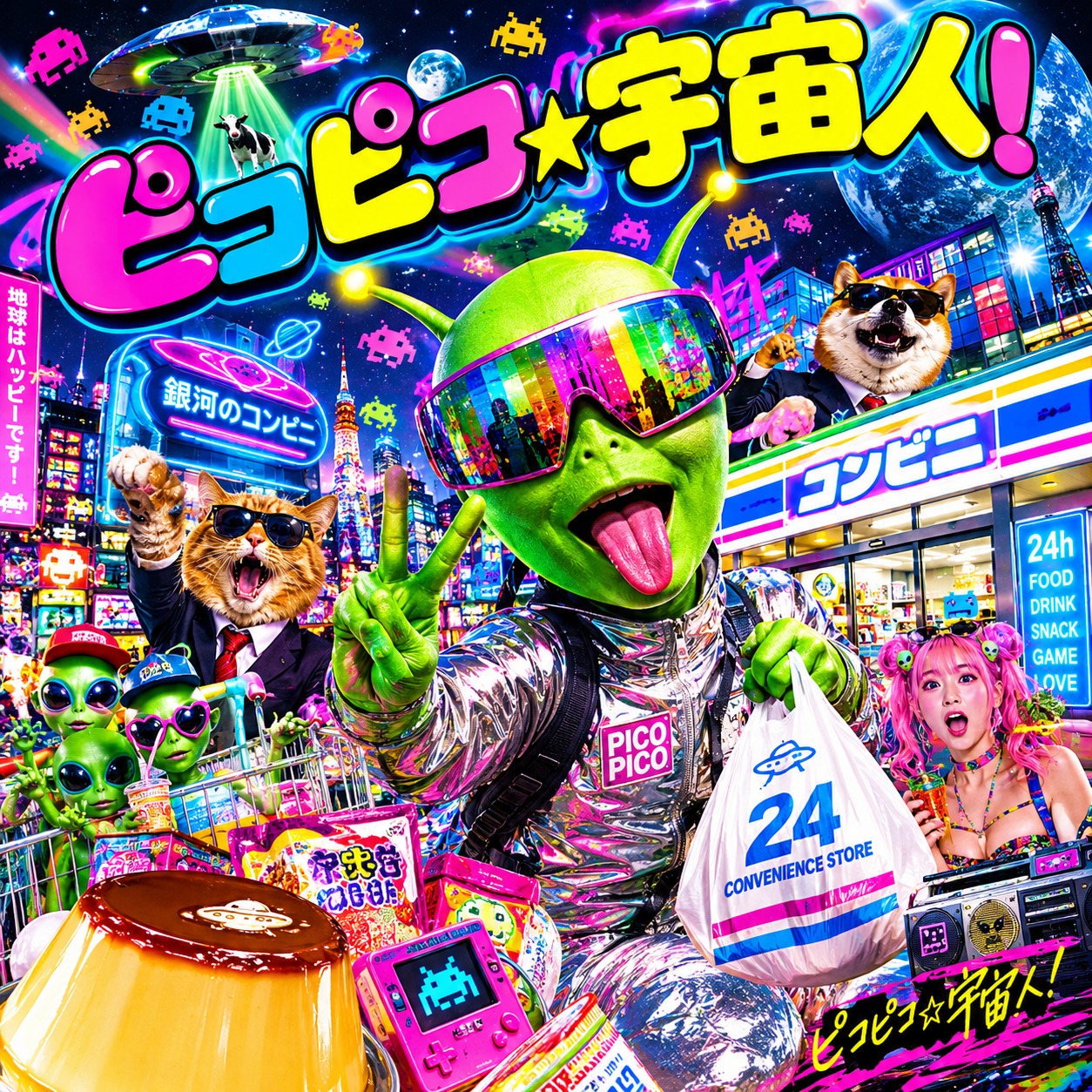 ピコピコ☆宇宙人！ #denpa song artwork