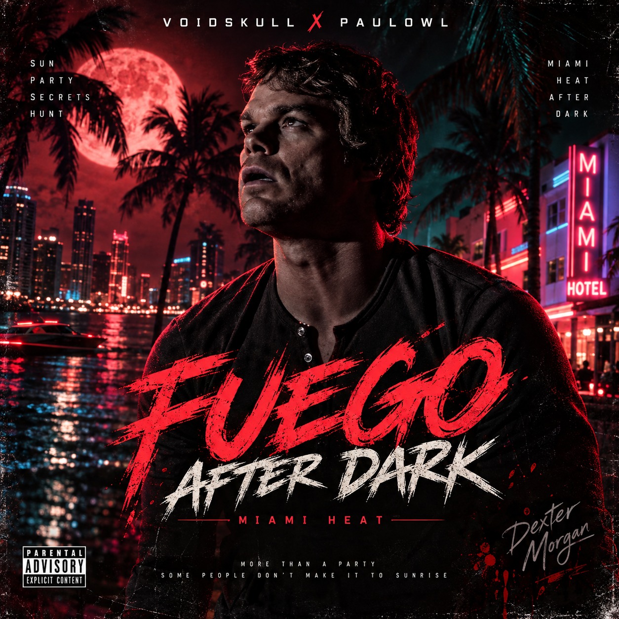 FUEGO AFTER DARK - VOIDSKULL x PAUL0WL artwork