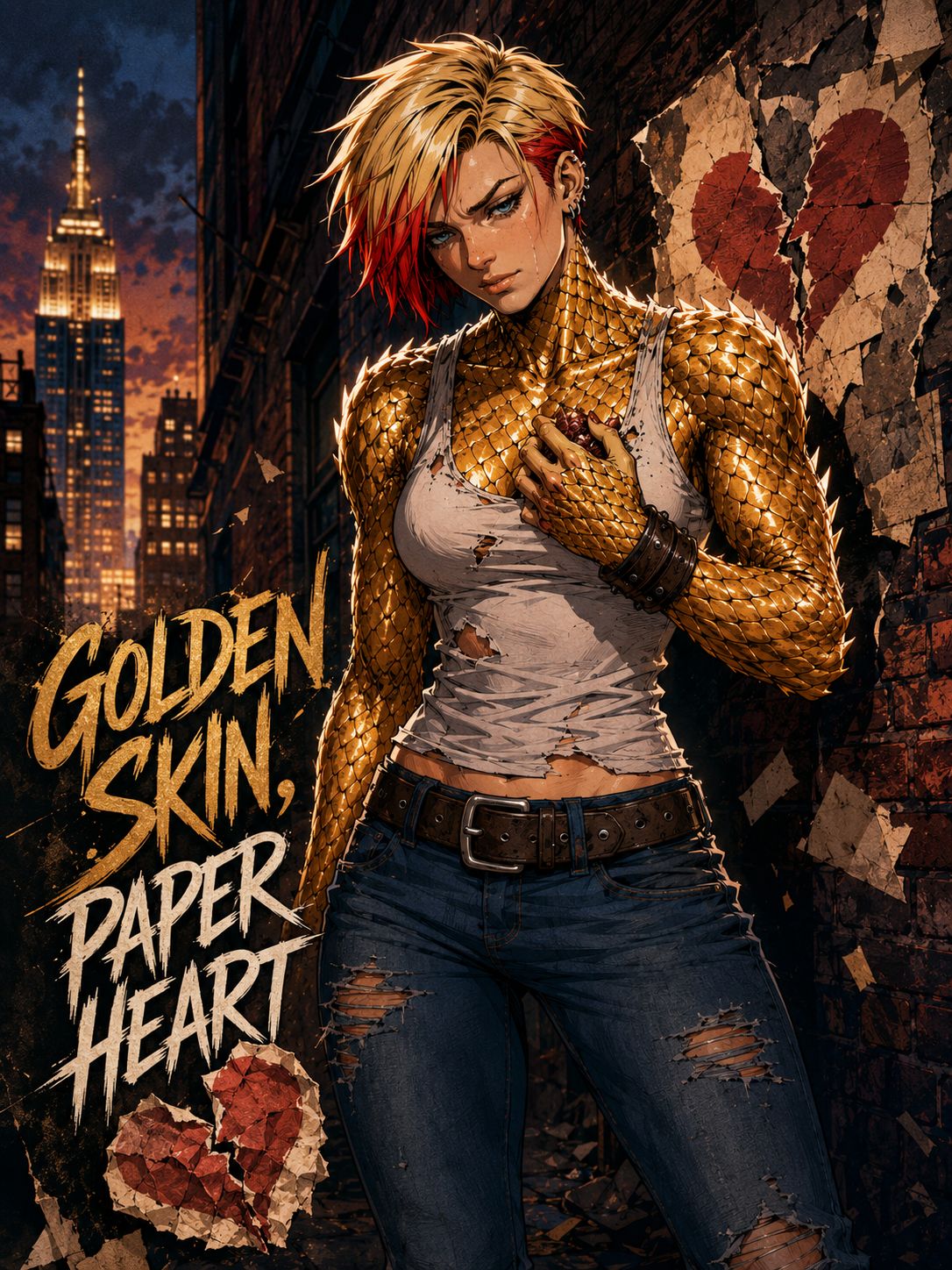 Golden Skin Paper Heart artwork