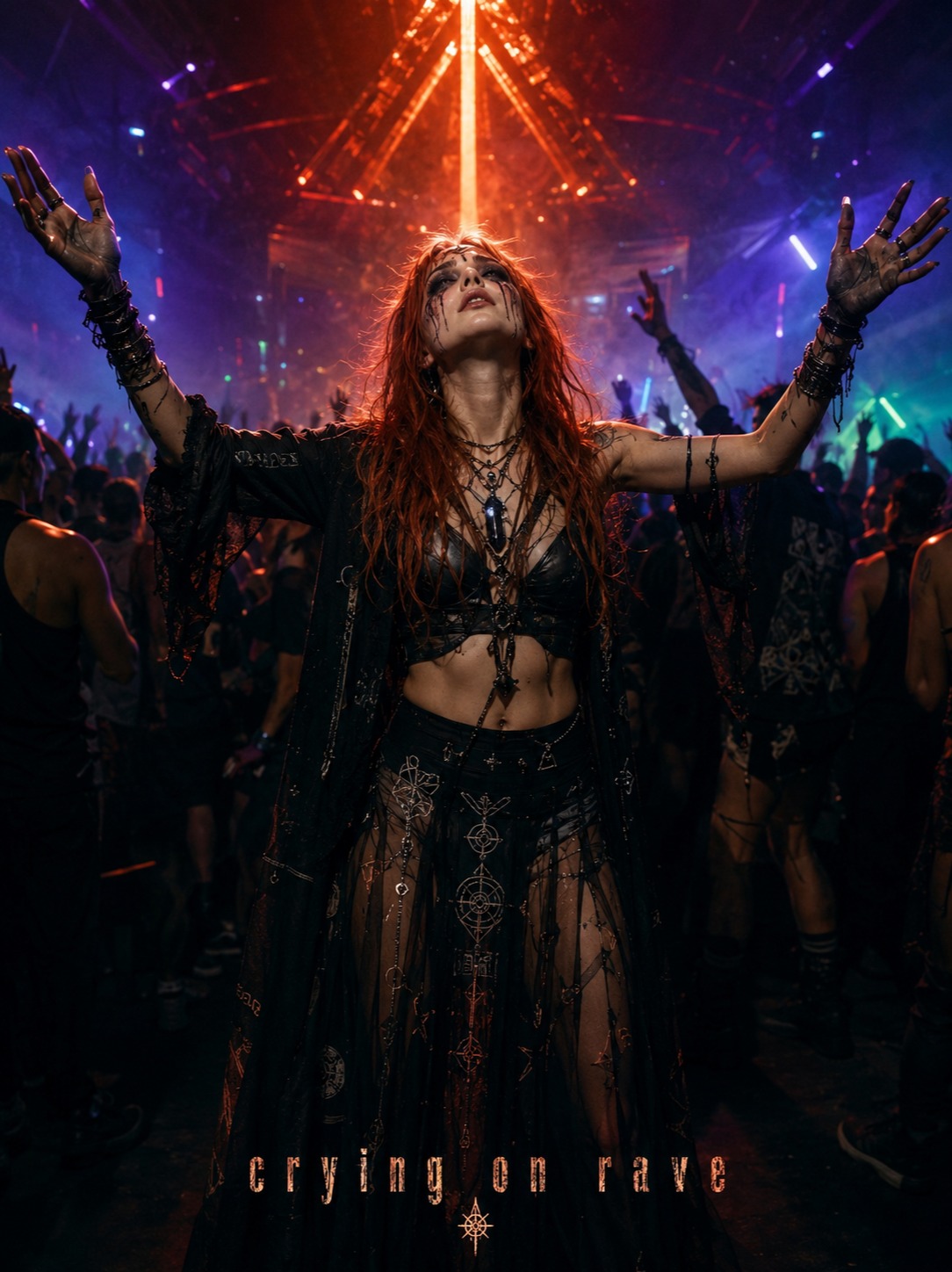 Crying on rave artwork