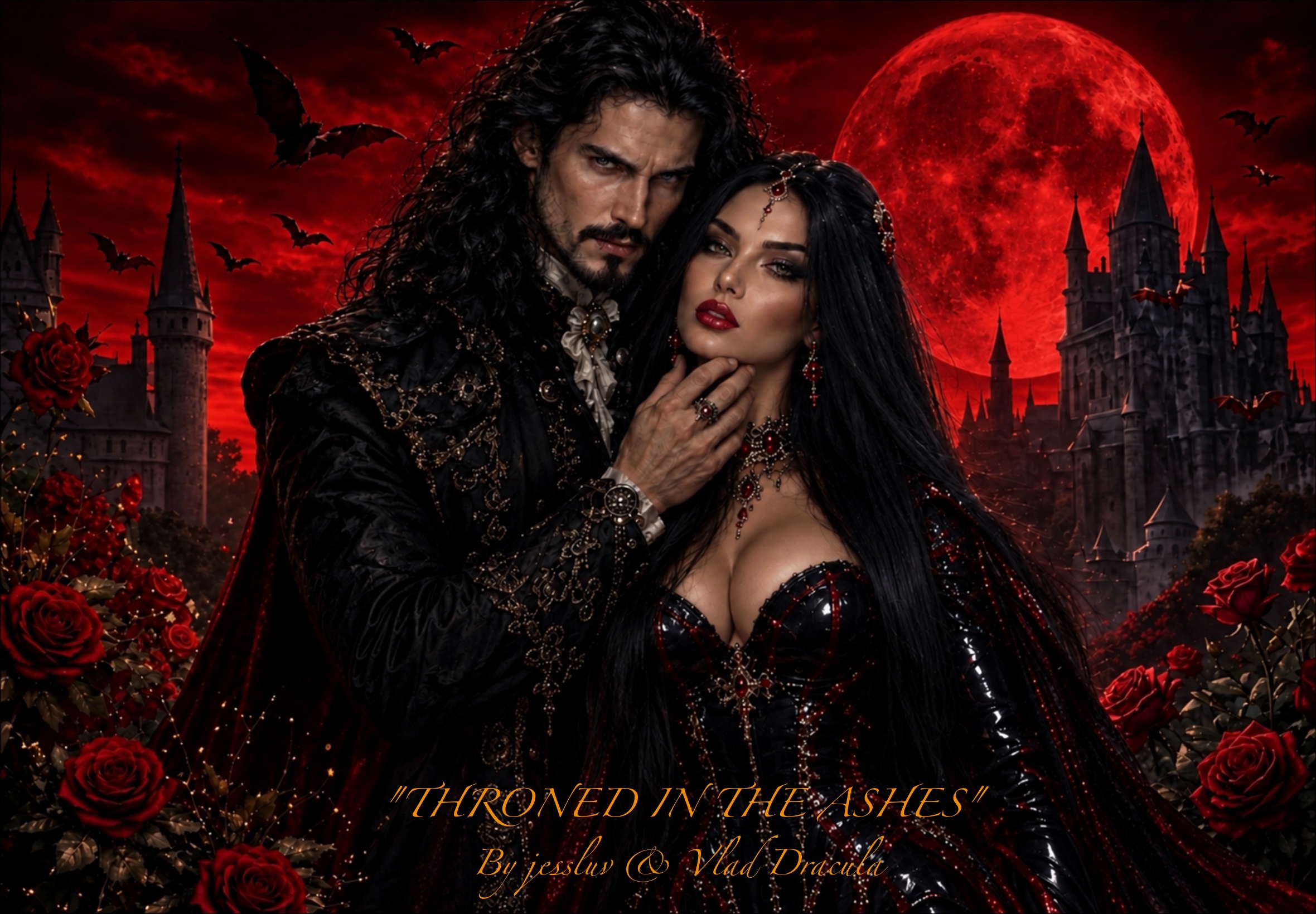 🌋 "THRONED IN THE ASHES" by jessluv & Vlad Dracula🌹🍃 artwork