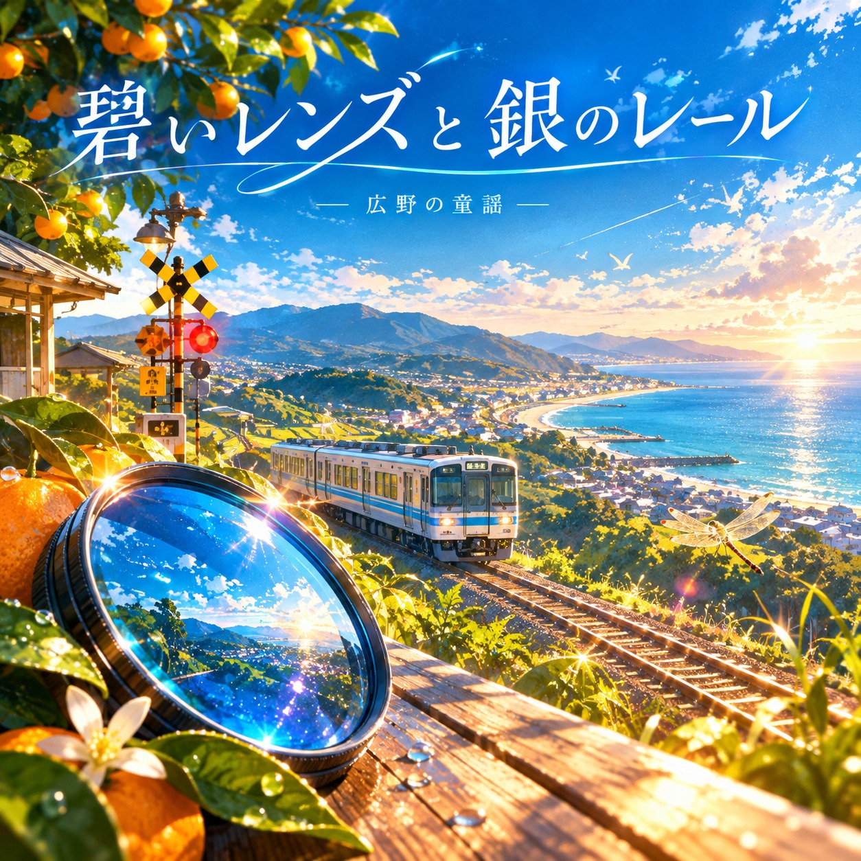 碧いレンズと銀のレール artwork