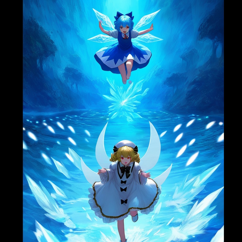 Hear now,dear Cirno (Fairy wars stage 3 ,Touhou Project) artwork