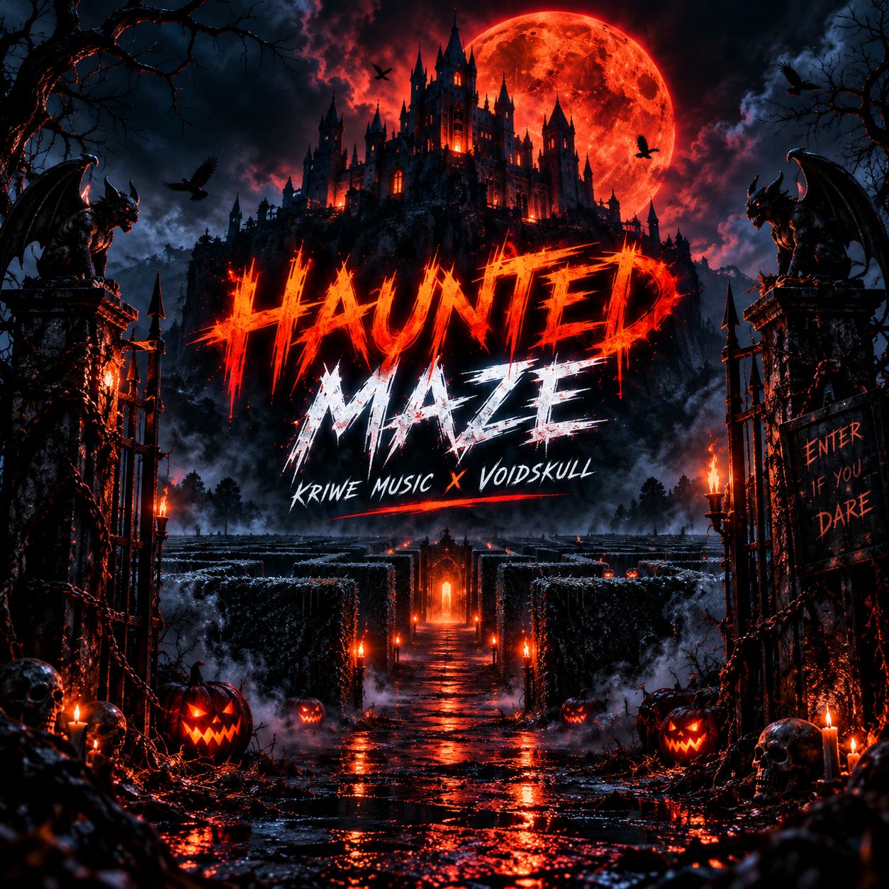 HAUNTED MAZE // Kriwe Music x VoidSkull // 10TH collab artwork