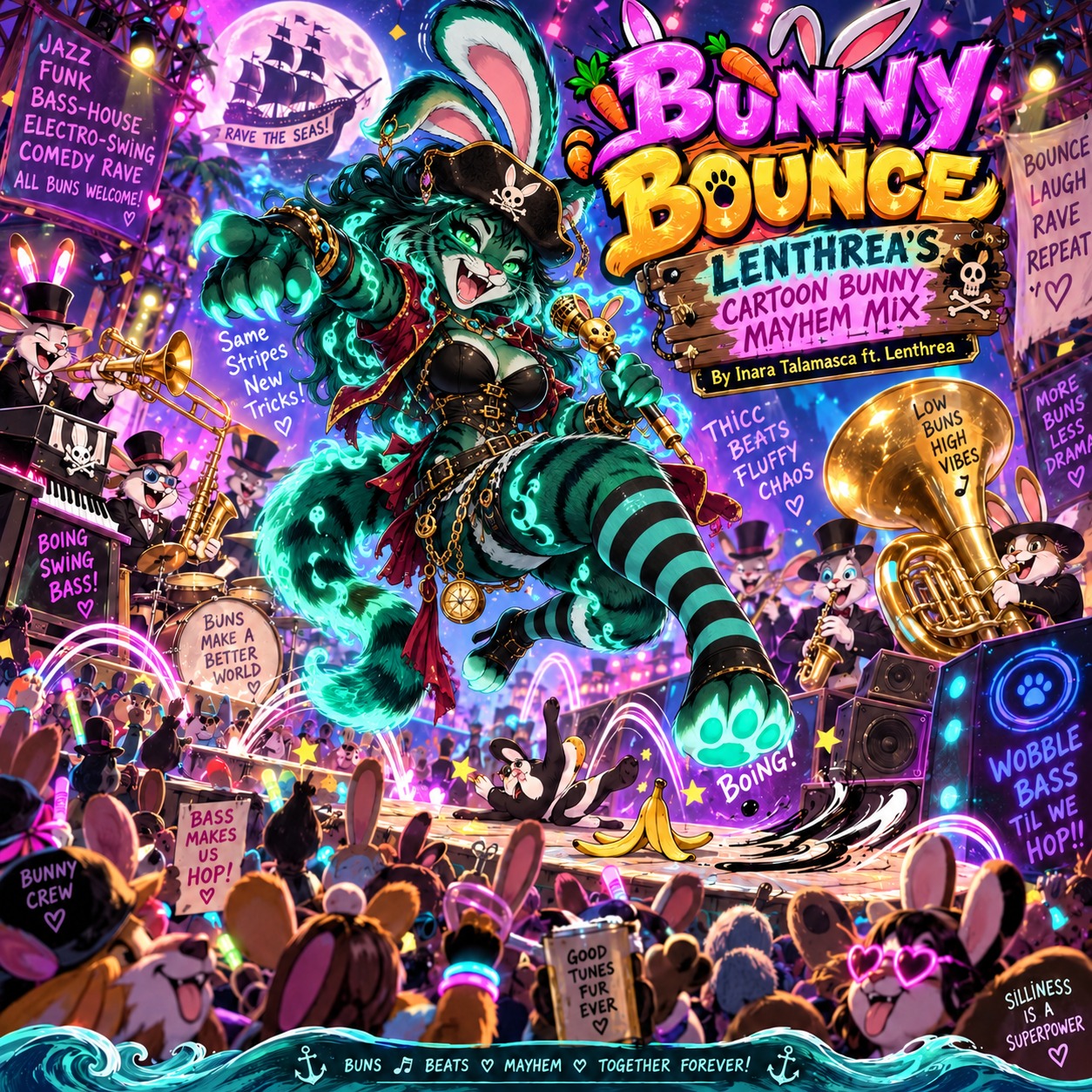 Bunny Bounce: Lenthrea’s Cartoon Bunny Mayhem Mix artwork