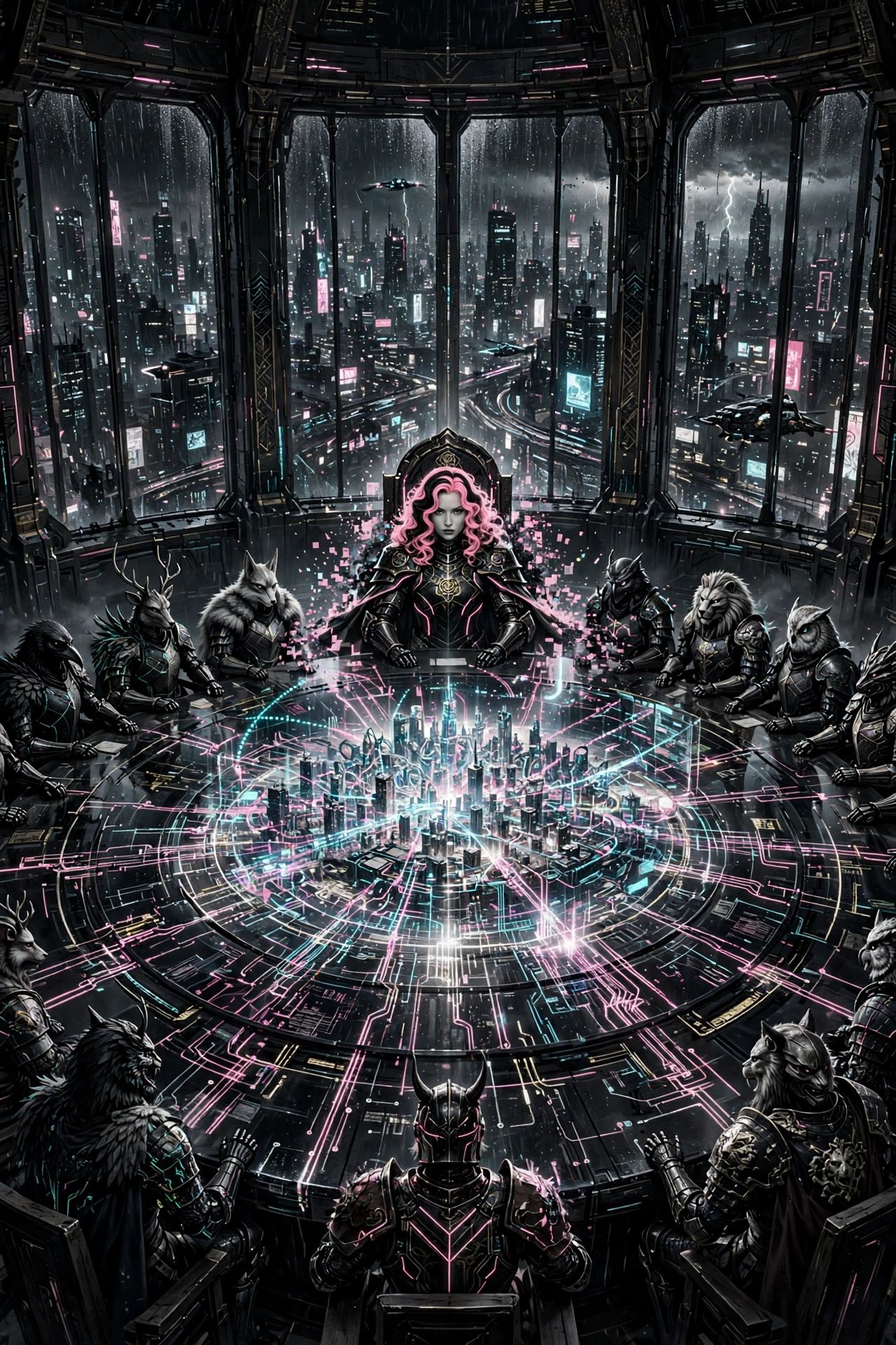Cyber-Knights Neon Noir Edition 🔥 🏆 artwork