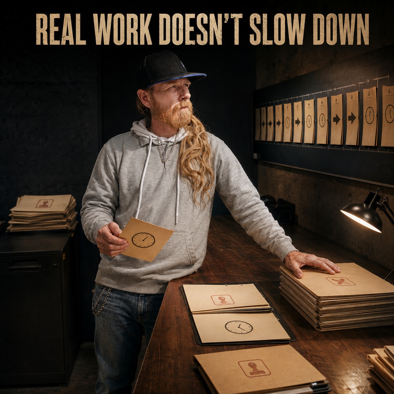 Real Work Doesn’t Slow Down artwork
