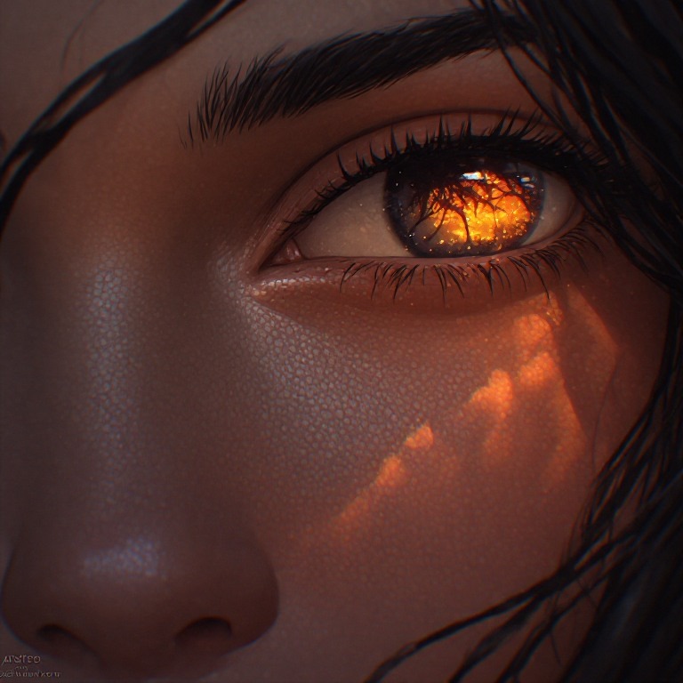 Sunset in Her Eyes artwork