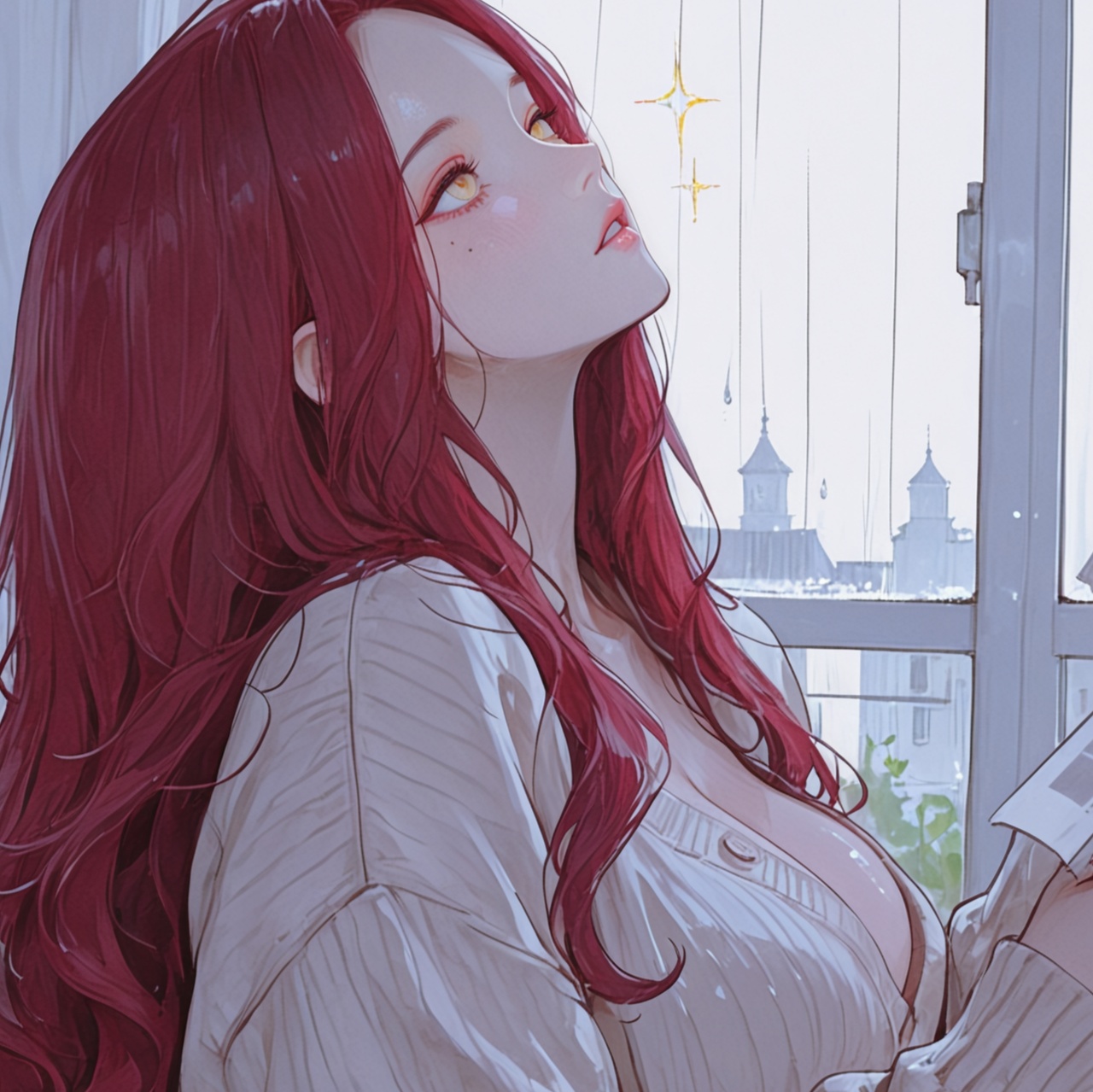 Image for  창가에 앉아 빗소리 듣는 중 - 窓際で雨音聴いてる