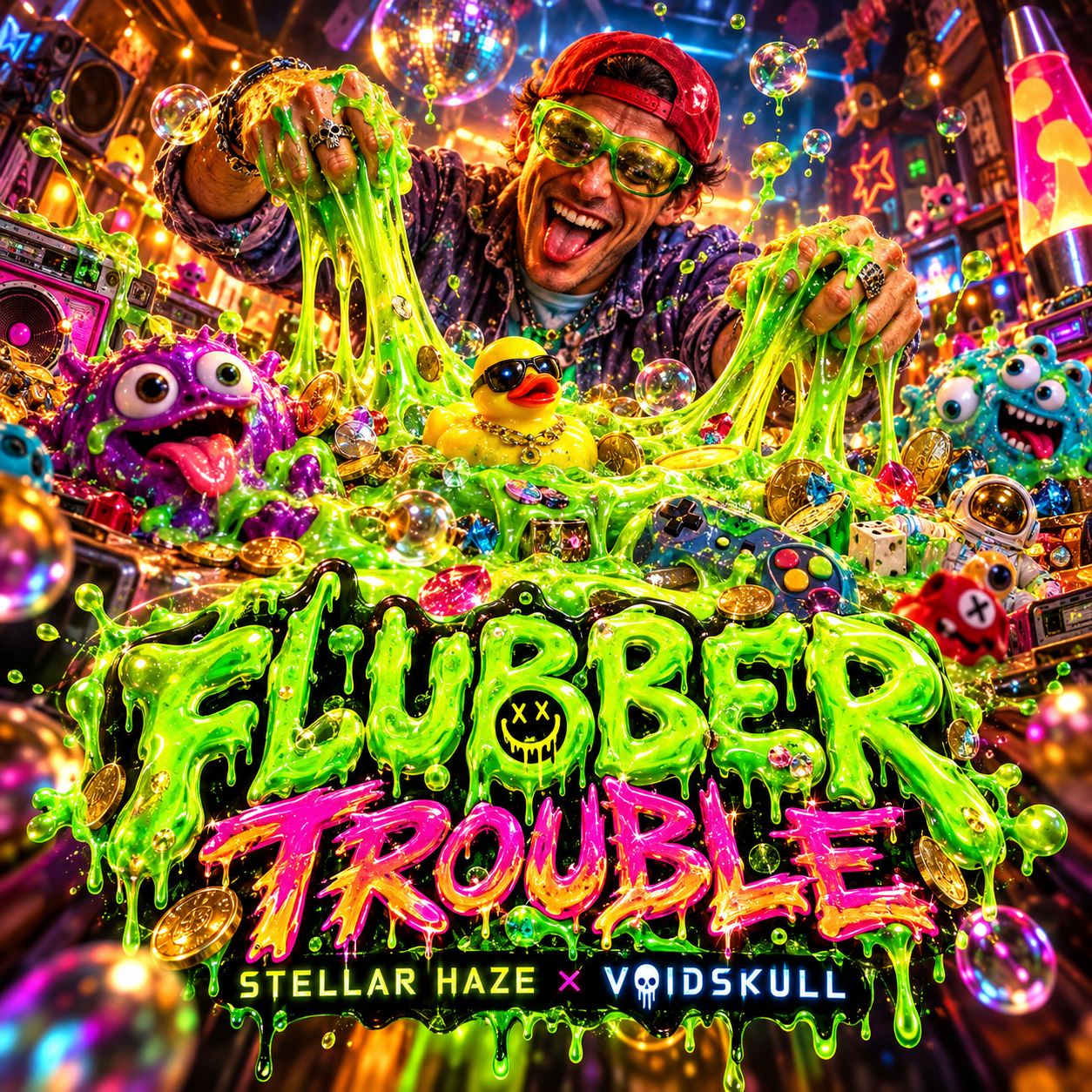 FLUBBER TROUBLE // STELLAR HAZE × VOIDSKULL artwork