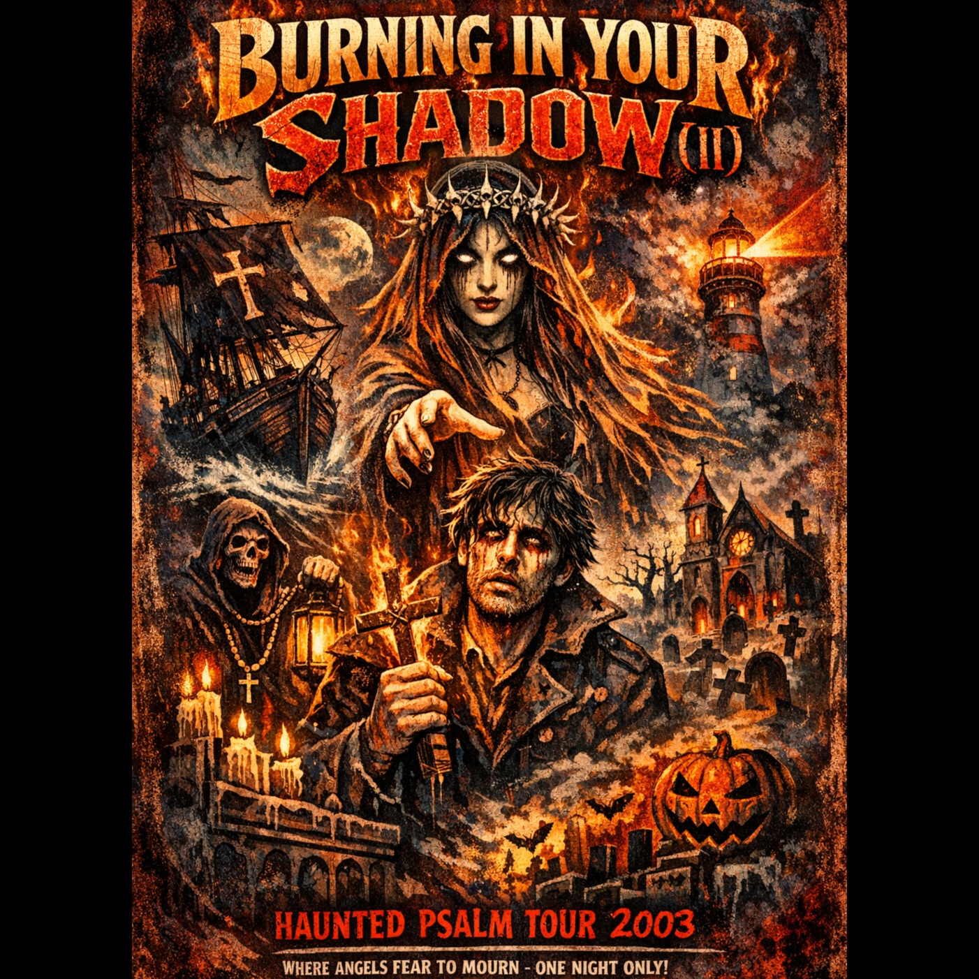 Burning in your shadow! (II) artwork