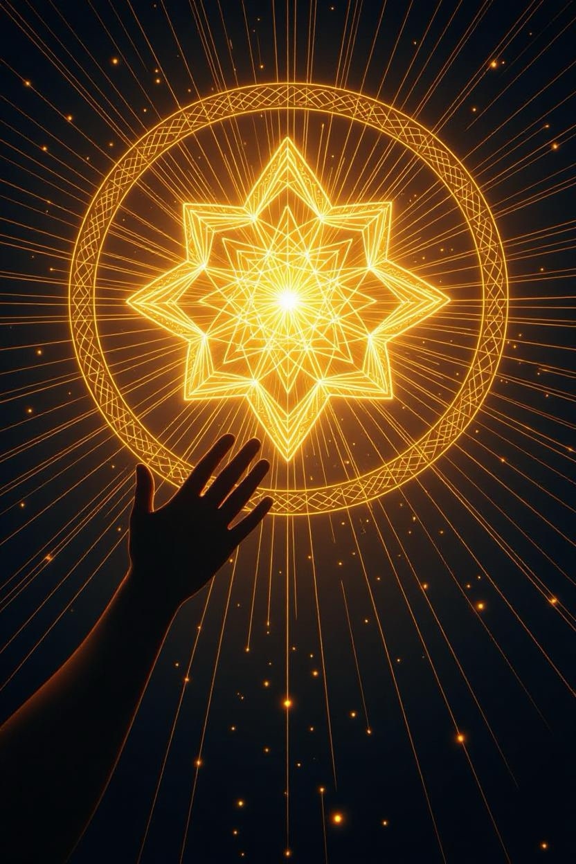 Follow the Neon Lights (Dancing Gas in Star Shaped Glass) artwork