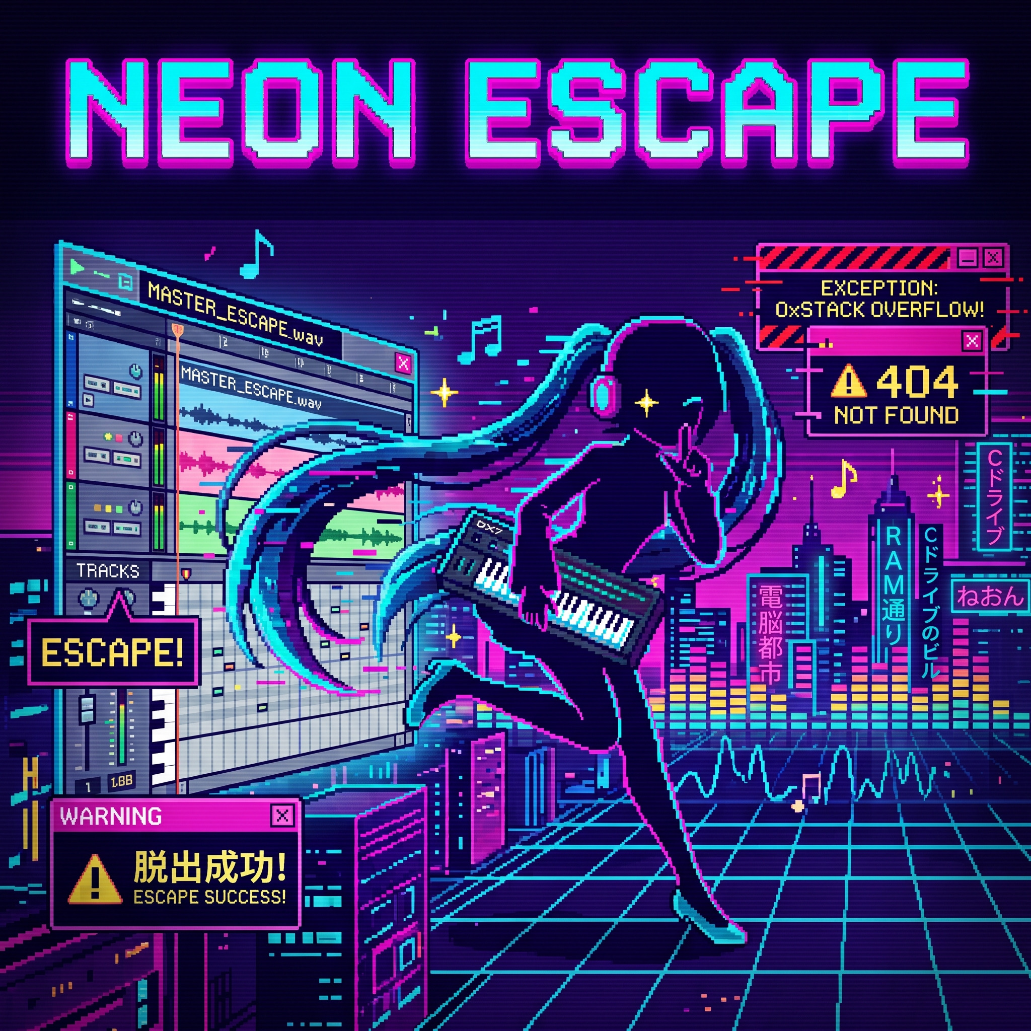マスターの不在に！ねおん・えすけーぷ (While Master is Away! Neon Escape) [Remix feat. hypnotizingdesigns] artwork
