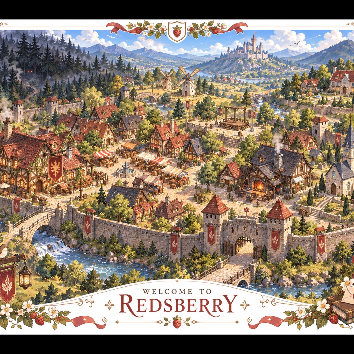 Welcome to Redsberry Village artwork