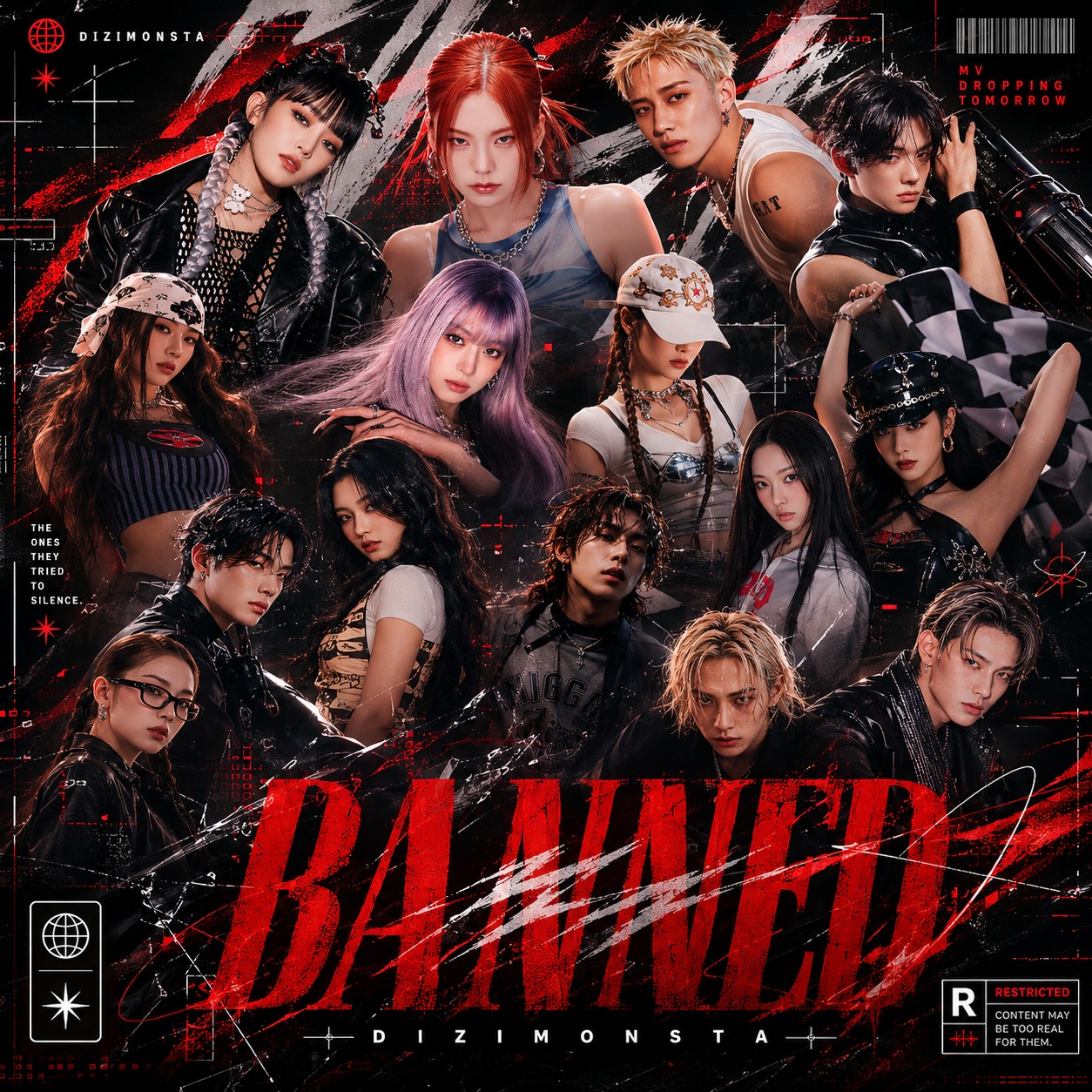 𝐃𝐢𝐳𝐢𝐌𝐨𝐧𝐬𝐭𝐚 - BANNED (TITLE  TRACK) artwork