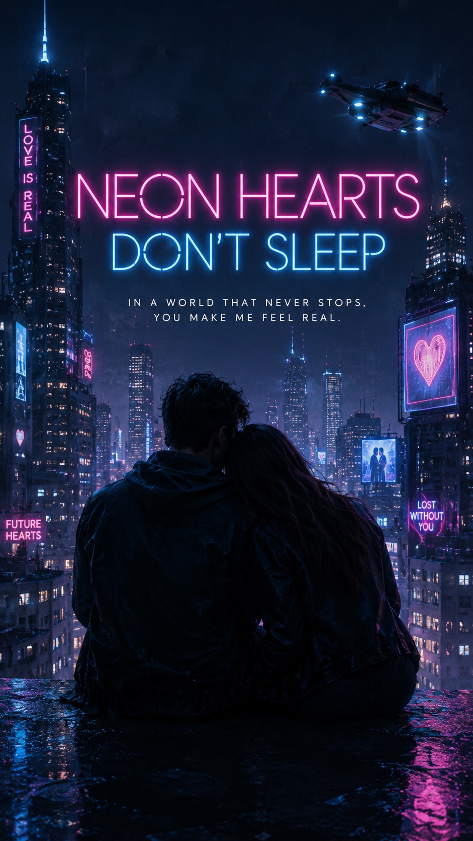 Neon Hearts Don’t Sleep  (Futuristic Emotional Electronic Pop) artwork