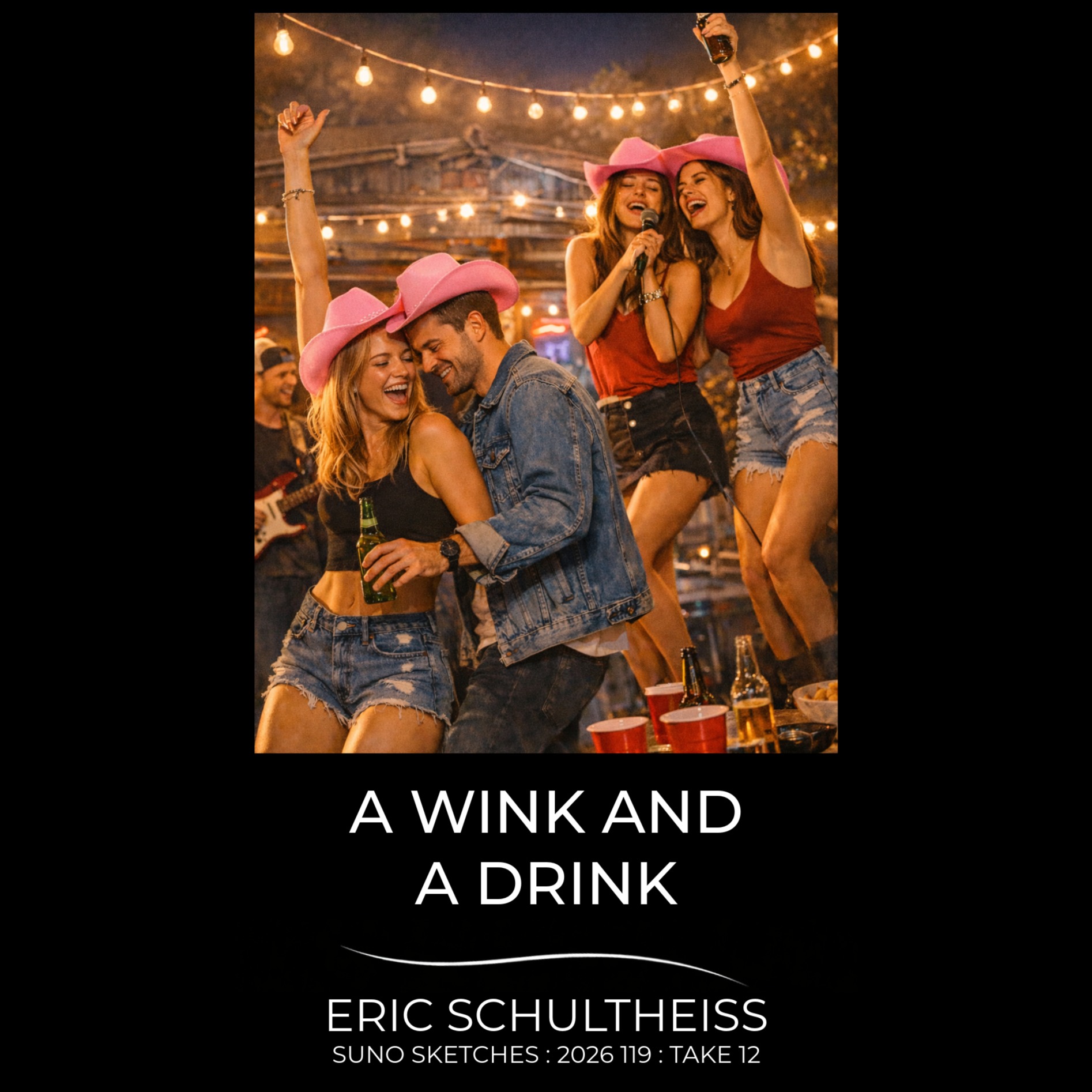 A wink and a drink artwork