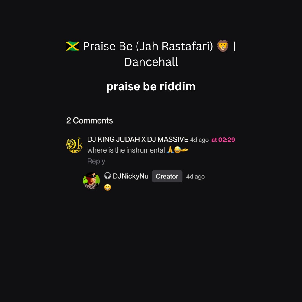 🇯🇲 Praise Be (Jah Rastafari) 🦁 | Dancehall 'praise be riddim' artwork