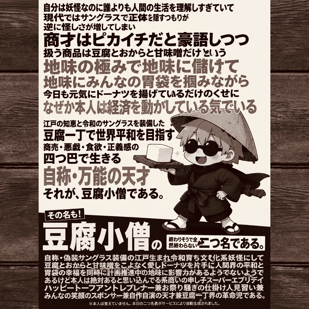 Rap Monodrama「豆腐小僧伝」 artwork