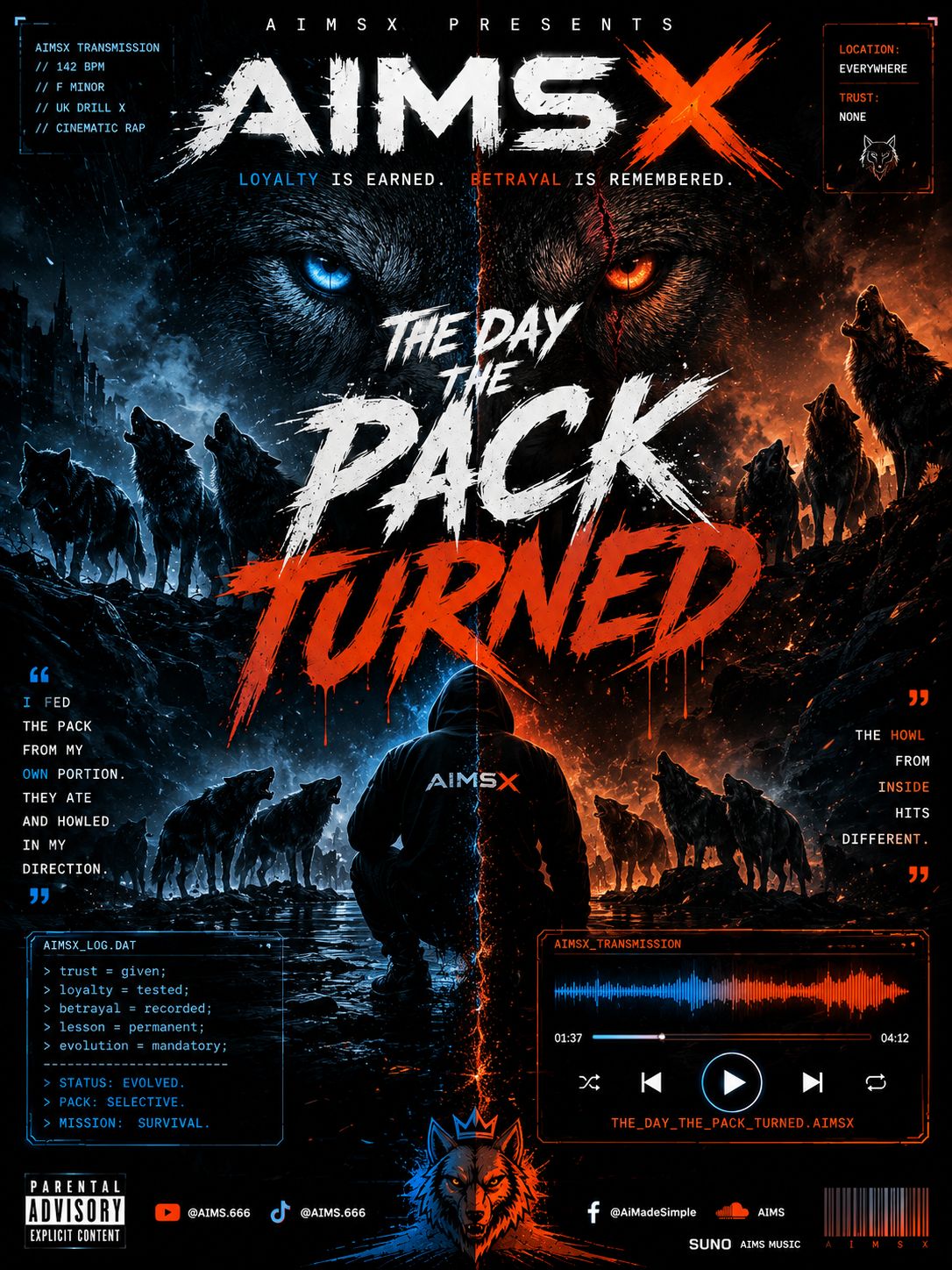 The Pack Turned /// AIMSX artwork