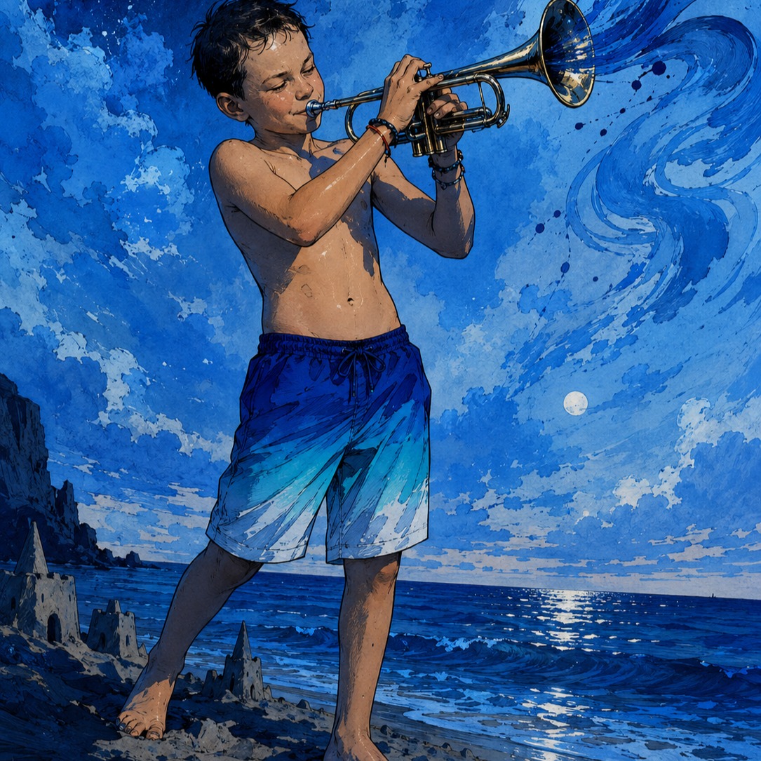 Petit gamin du sable artwork