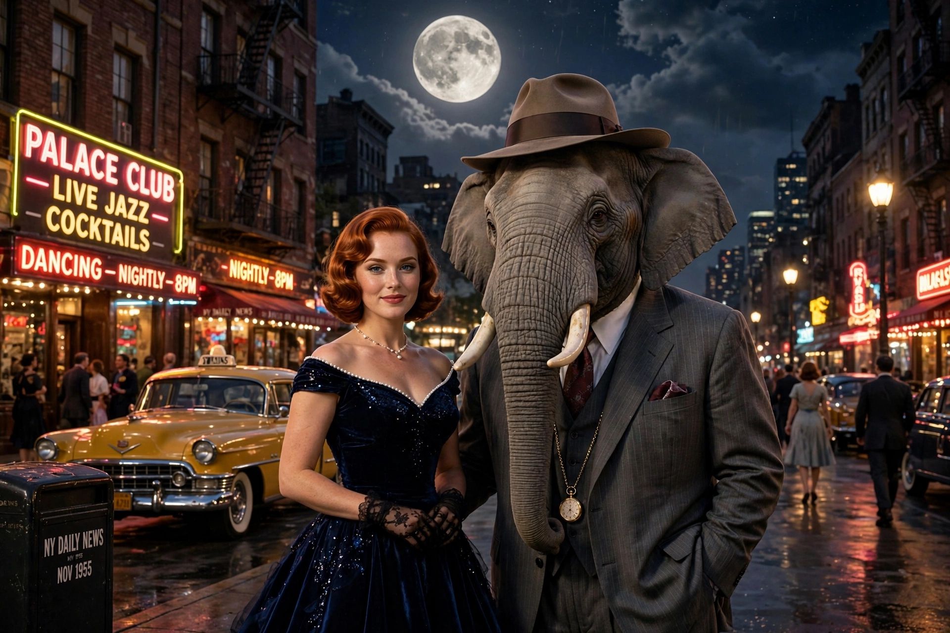 116 million elephants of moonlight | Hoppelelephant. artwork
