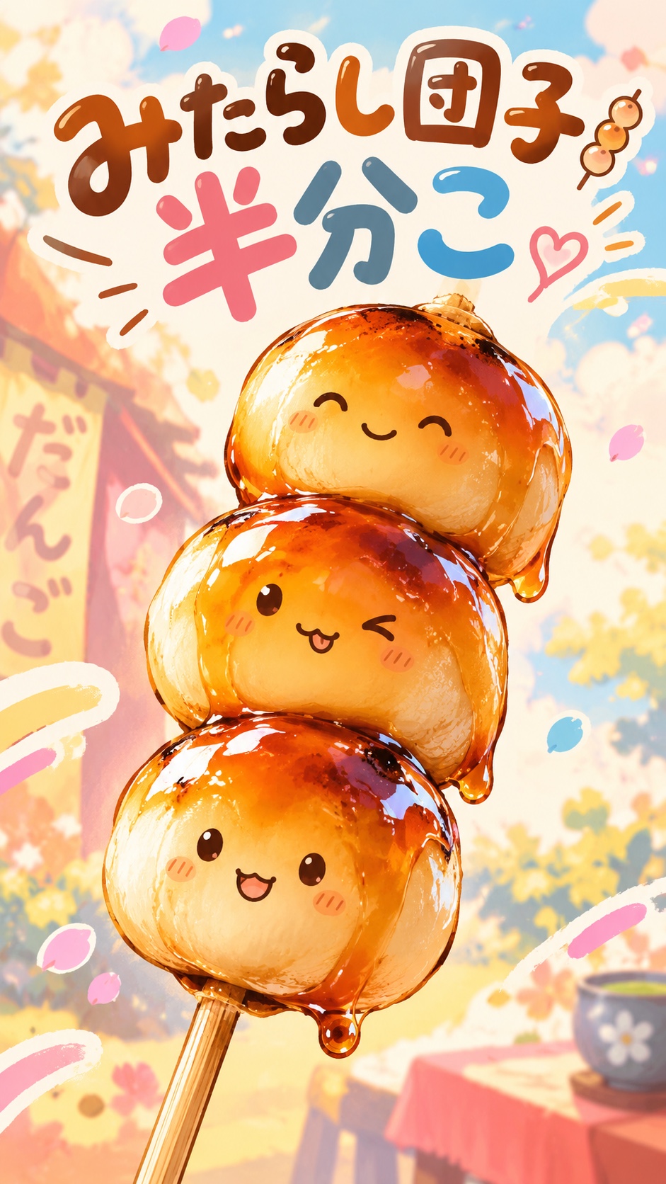 みたらし団子半分こ artwork