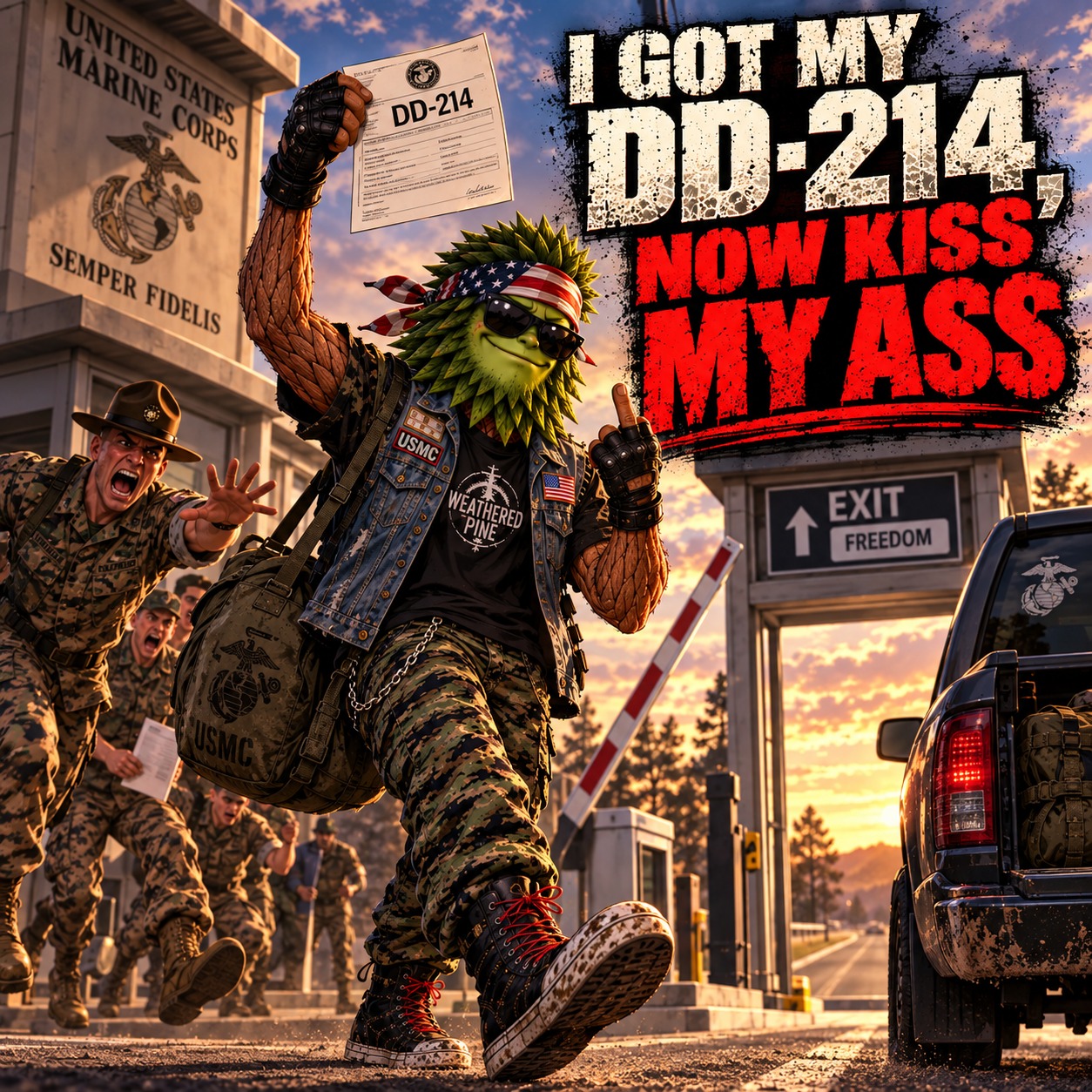 I Got My DD-214, Now Kiss My Ass artwork