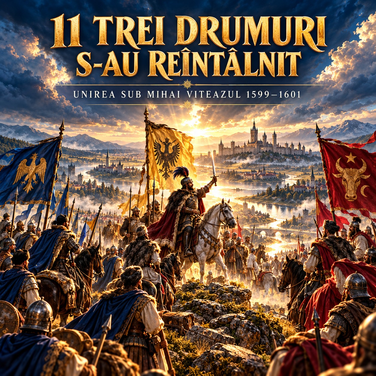 11 TREI DRUMURI S-AU REÎNTÂLNIT — UNIREA SUB MIHAI VITEAZUL 1599–1601 artwork