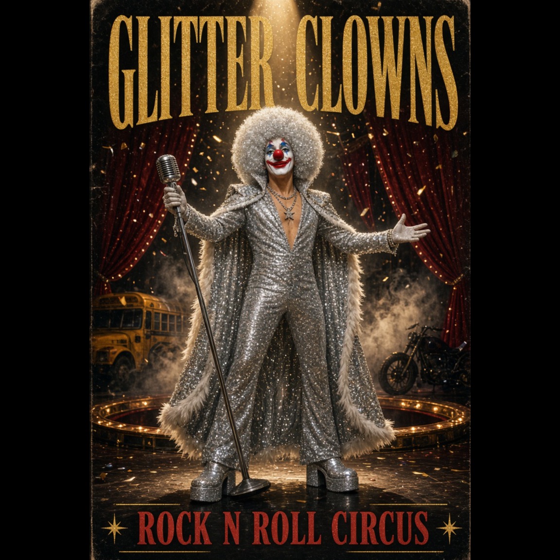"The Glitter Clowns" presents: The Rock ’n’ Roll Circus artwork