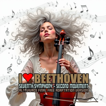 Image for Classical: I ❤️ Beethoven's Symphonies (7th, 2nd movement-alt vivace final free adaptation version)