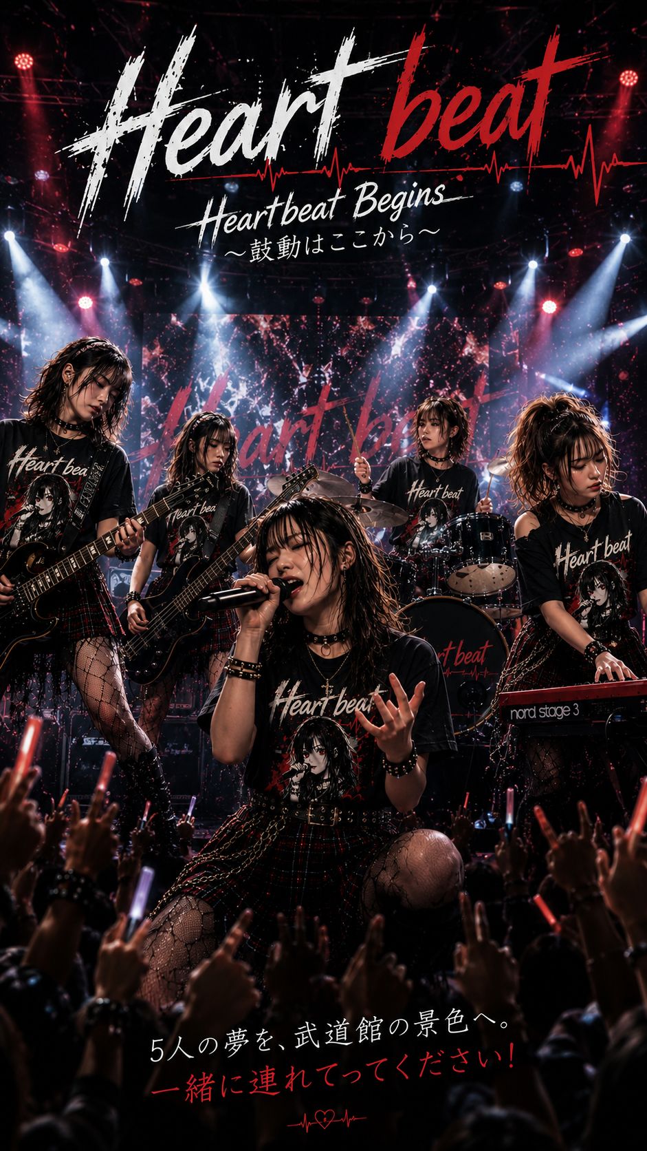 AI Rock Band⚡❤「Heart beat」❤🎸⚡