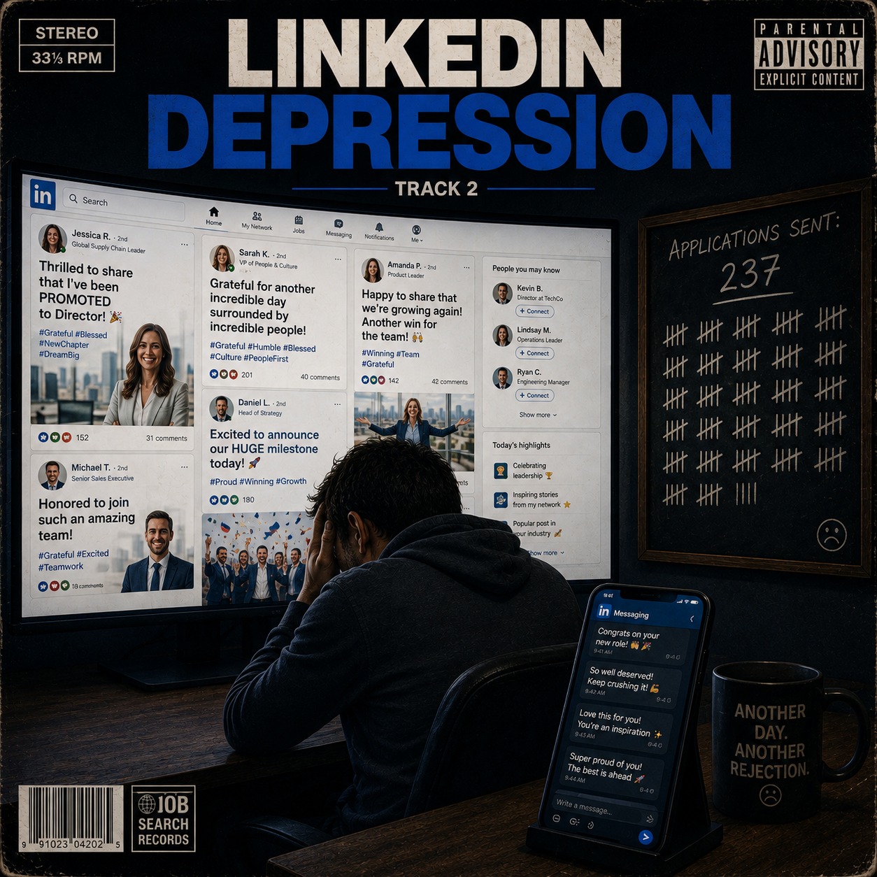 LinkedIn depression artwork
