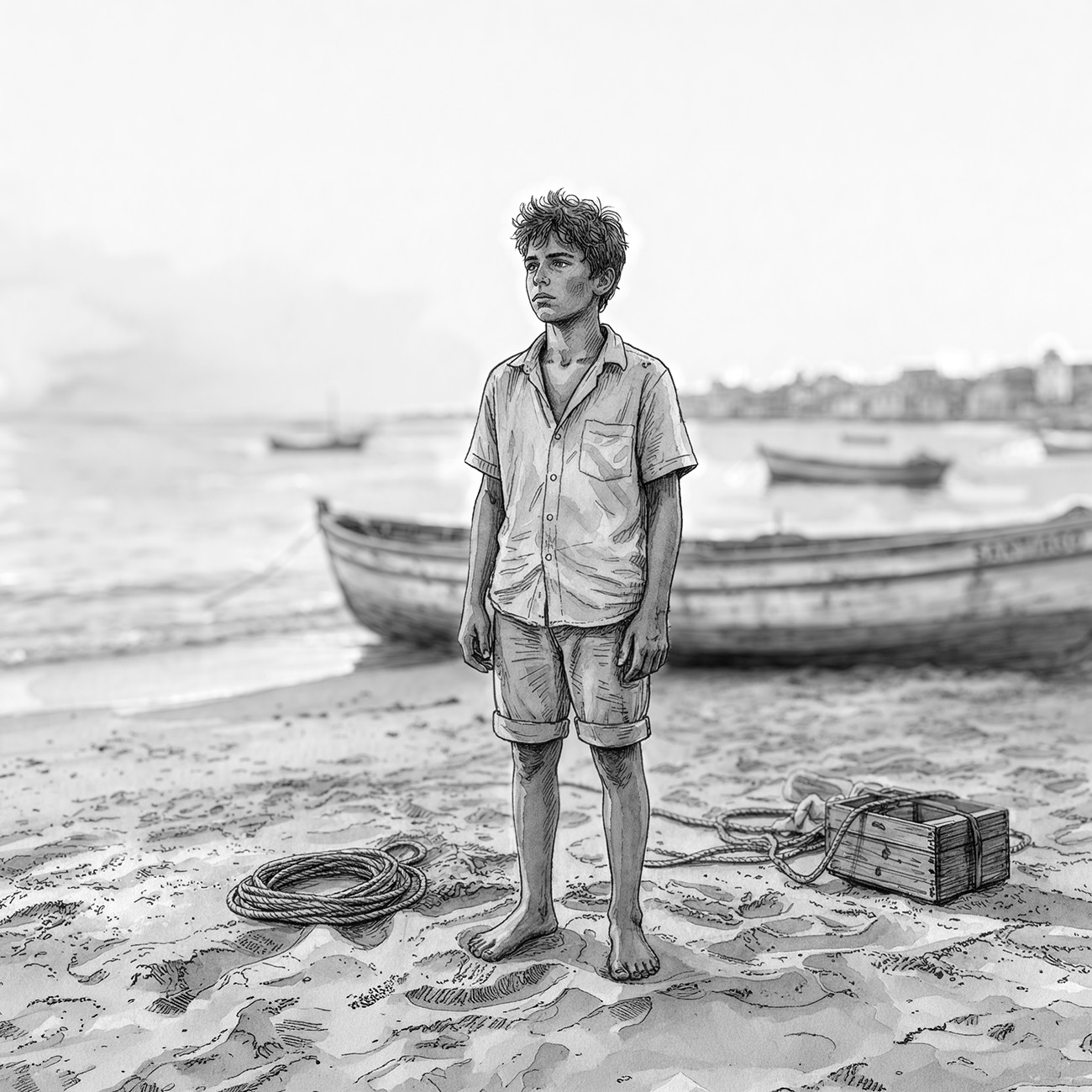 The Shore  (The Old Man and the Sea) artwork