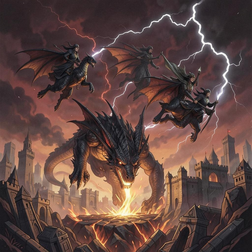 Upon Wyrmshatter Peak We Flew! artwork