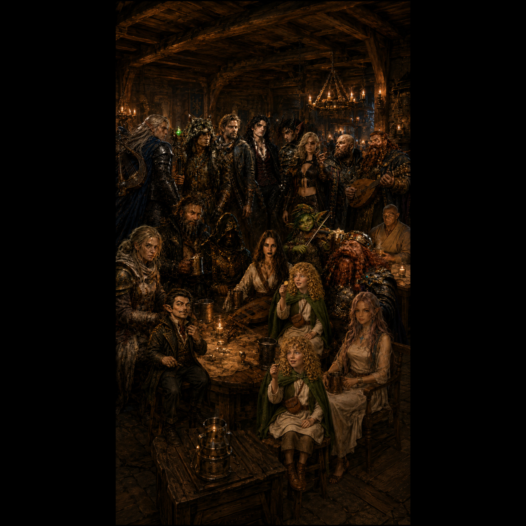 The crowd hath gathered [Suno & Dragons] artwork