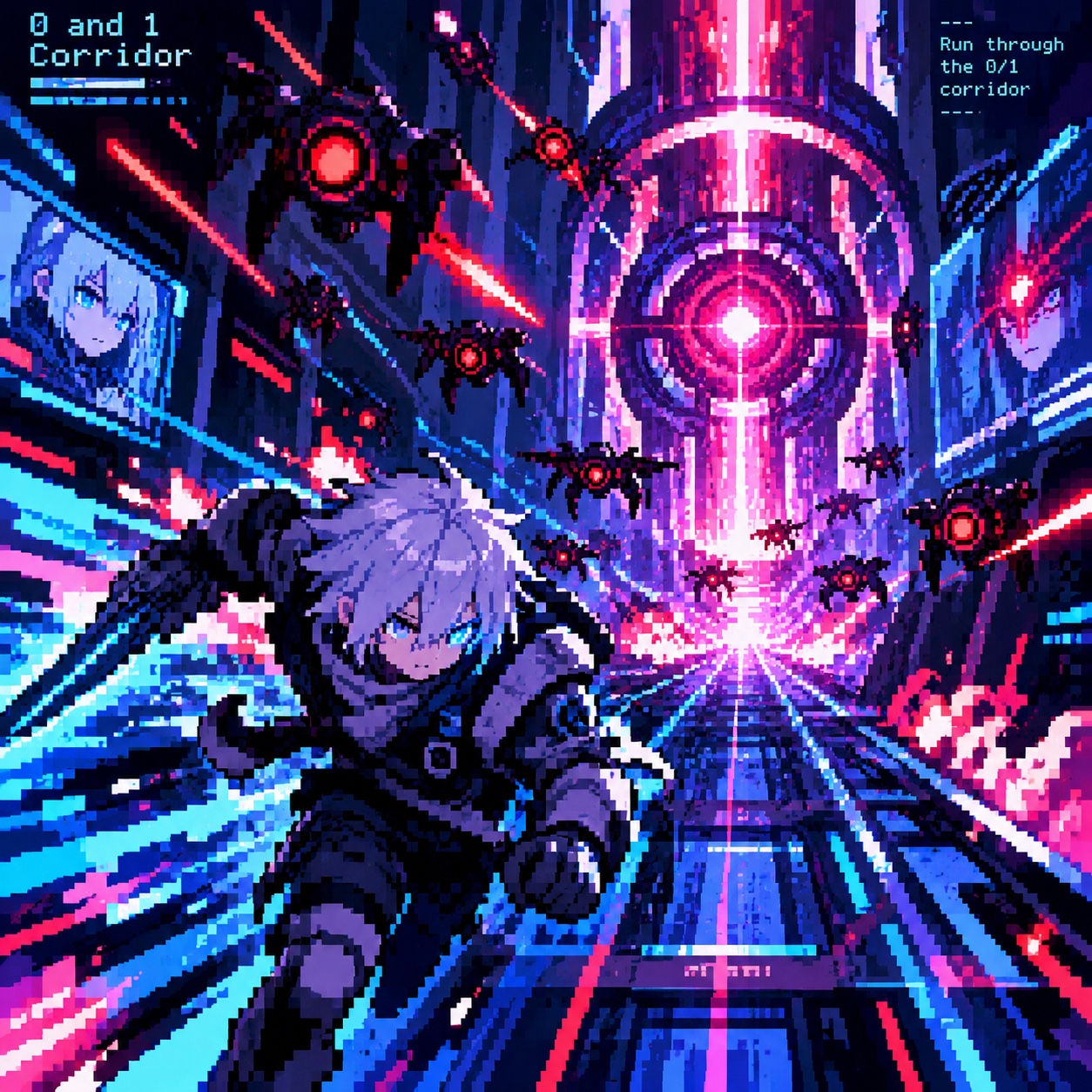 [Inst] 0と1の回廊を駆け抜けて / 0 and 1 corridor #インスト祭 artwork