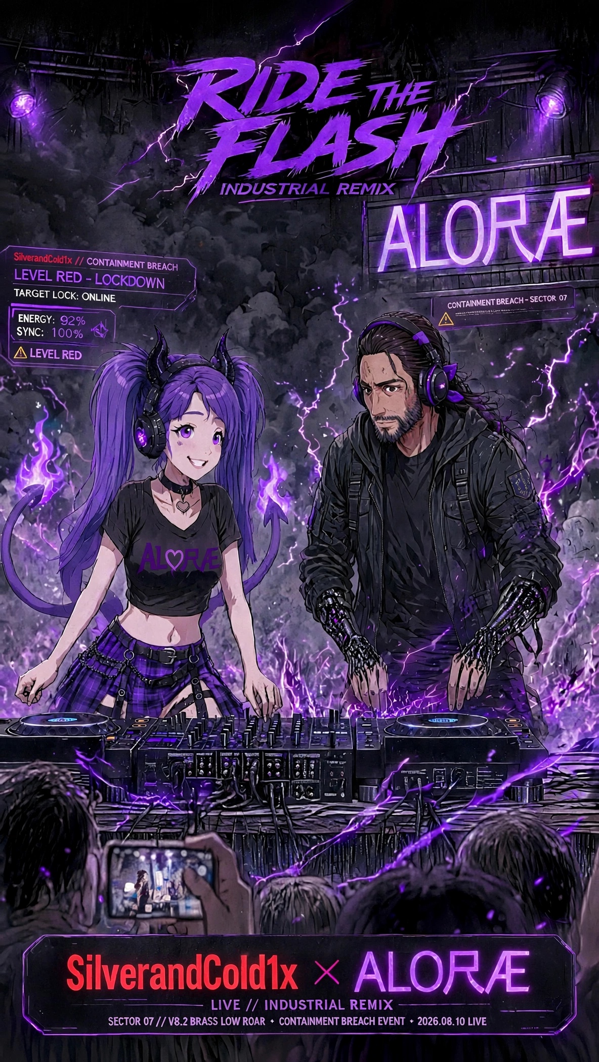 RIDE THE FLASH ~ Ft. Vyra of ALO尺Æ (Industrial Remix) artwork